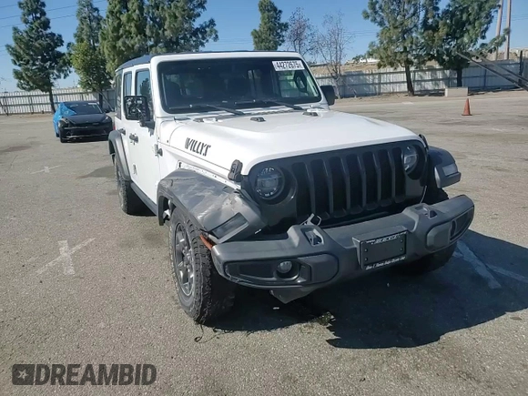 2021 Jeep Wrangler Unlimited Willys с VIN 1C4HJXDG4MW636293, выставлен на аукционе Copart как лот 44272675 с пробегом 34 480 миль миль и Списание • Salvage title. История ставок и продаж доступна на DreamBid. Изображение 12.
