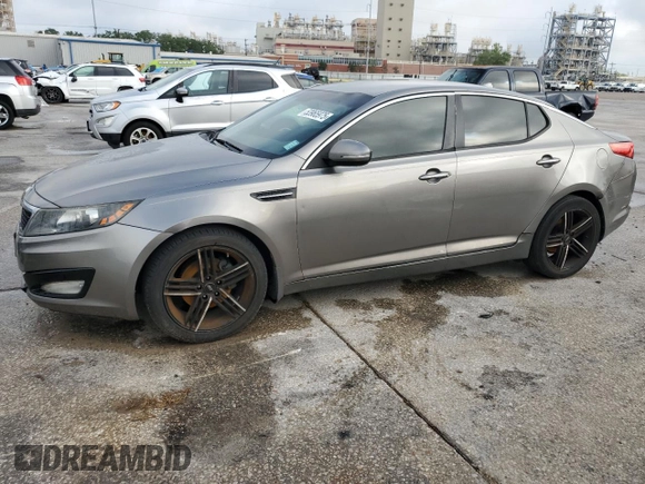 2013 Kia Optima LX with VIN 5XXGM4A75DG196348, listed as a Copart auction lot 53965975 with 156,781 mi miles and Salvage Title. Bid and sale history available at carsss.com. Image 1.