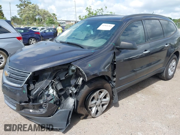 2017 Chevrolet Traverse LS with VIN 1GNKRFKD8HJ202180, listed as a IAAI auction lot 41961285 with 120,910 mi miles. Bid and sale history available at carsss.com. Image 2.