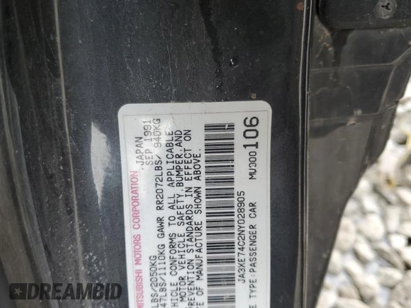 1992 Mitsubishi 3000GT z VIN JA3XE74C2NY028905, wystawiony jako Copart lot #81549834 z przebiegiem 131 349 mil mil oraz Szkoda całkowita • Salvage title. Historia ofert i sprzedaży dostępna na DreamBid. Obrazek 14.