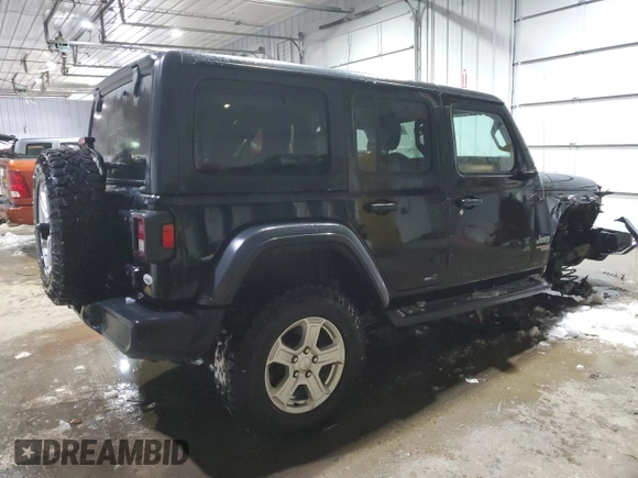 2019 Jeep Wrangler Unlimited Sport Altitude with VIN 1C4HJXDG7KW511592, listed as a Copart auction lot 45100125 with 53,669 mi miles and Salvage title. Bid and sale history available at DreamBid. Image 3.