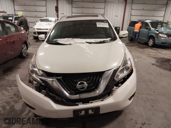 2017 Nissan Murano SL with VIN 5N1AZ2MH0HN151436, listed as a IAAI auction lot 41611214 with 127,500 mi miles and . Bid and sale history available at carsss.com. Image 13.