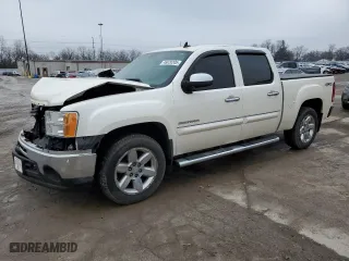 2013 GMC Sierra 1500 SLT with VIN 3GTP2WE70DG252706, listed as a Copart auction lot 46820205 with 145,676 mi miles and Salvage Title. Bid and sale history available at carsss.com. Image 1.
