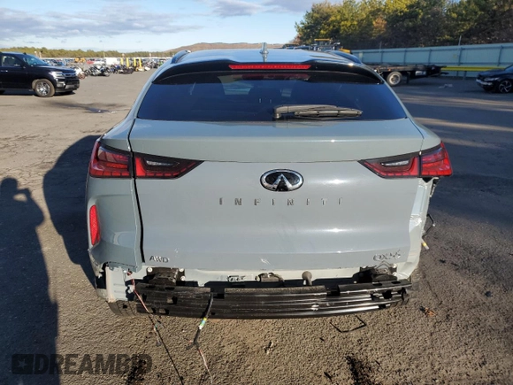 2024 Infiniti QX55 Luxe with VIN 3PCAJ5JR0RF102621, listed as a Copart auction lot 87123474 with Not Provided miles and Salvage Title. Bid and sale history available at DreamBid. Image 6.