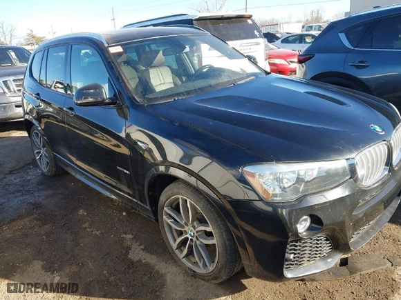2015 BMW X3 xDrive28i with VIN 5UXWX9C50F0D61157, listed as a IAAI auction lot 41637211 with 80,502 mi miles. Bid and sale history available at carsss.com. Image 1.
