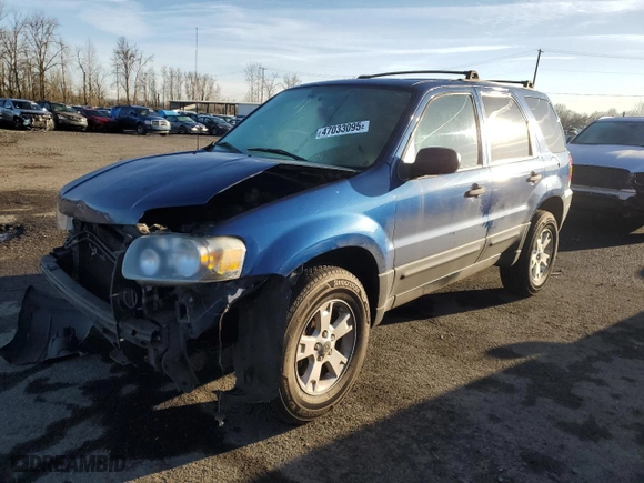 2007 Ford Escape XLT with VIN 1FMYU03147KB08756, listed as a Copart auction lot 47033095 with 0 mi miles and Salvage Title. Bid and sale history available at carsss.com. Image 1.