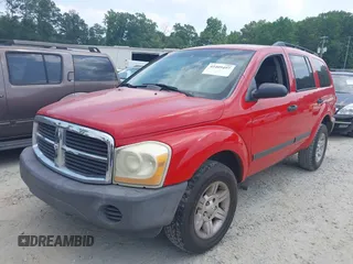 2005 Dodge Durango SXT with VIN 1D4HD38N75F608193, listed as a IAAI auction lot 42409497 with 195,339 mi miles and . Bid and sale history available at DreamBid. Image 2.