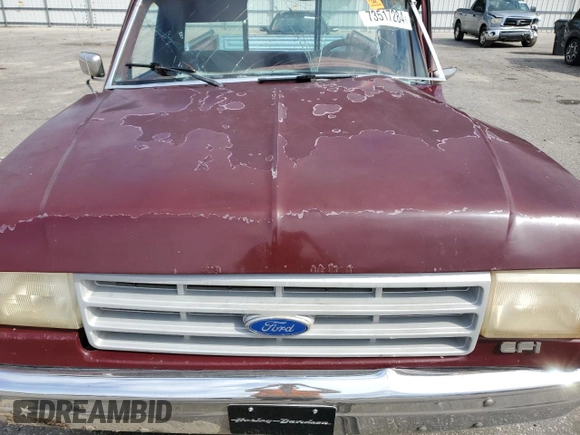 1991 Ford F-150 with VIN 1FTDF15Y7MLA15992, listed as a Copart auction lot 73517284 with 89,570 mi miles and Salvage Title. Bid and sale history available at carsss.com. Image 12.