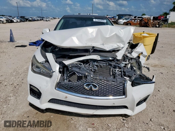 2015 Infiniti Q50 Sport with VIN JN1BV7AP5FM346998, listed as a Copart auction lot 61992655 with 105,215 mi miles and Salvage title. Bid and sale history available at DreamBid. Image 5.