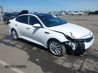 2016 Kia Optima SX Turbo with VIN 5XXGW4L26GG019985, listed as a IAAI auction lot 42174560 with 167,607 mi miles and . Bid and sale history available at DreamBid. Image 1.
