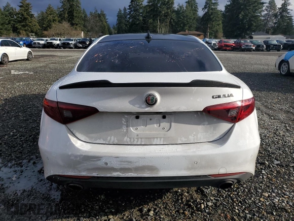 2018 Alfa Romeo Giulia Ti Sport with VIN ZARFAECN8J7577871, listed as a Copart auction lot 88101745 with 88,929 mi miles and Salvage Title. Bid and sale history available at carsss.com. Image 6.