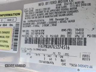 2016 Ford Mustang EcoBoost Premium with VIN 1FATP8UH7G5274516, listed as a IAAI auction lot 41696048 with 136,080 mi miles and . Bid and sale history available at carsss.com. Image 9.