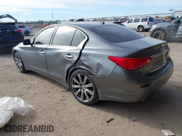 2014 Infiniti Q50 Premium with VIN JN1BV7AR1EM701665, listed as a IAAI auction lot 41276373 with 113,820 mi miles. Bid and sale history available at carsss.com. Image 3.