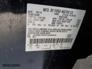 2015 Ford Explorer XLT with VIN 1FM5K7D81FGA83233, listed as a Copart auction lot 88721345 with 154,708 mi miles and Salvage Title. Bid and sale history available at carsss.com. Image 13.