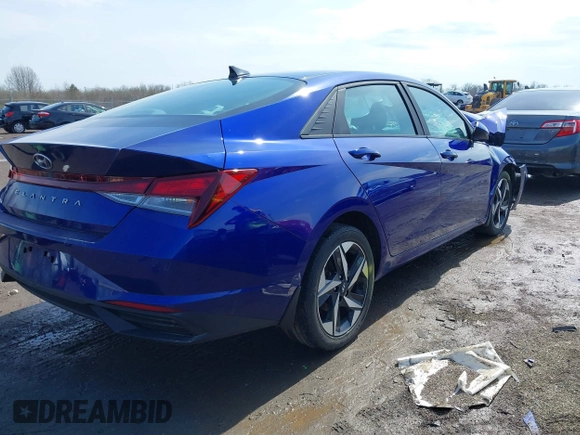 2023 Hyundai Elantra SEL with VIN KMHLS4AG3PU500887, listed as a IAAI auction lot 41908373 with 35,067 mi miles and . Bid and sale history available at DreamBid. Image 4.
