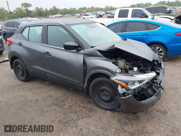2020 Nissan Kicks S with VIN 3N1CP5BV5LL495563, listed as a IAAI auction lot 41977335 with 76,457 mi miles and . Bid and sale history available at carsss.com. Image 1.