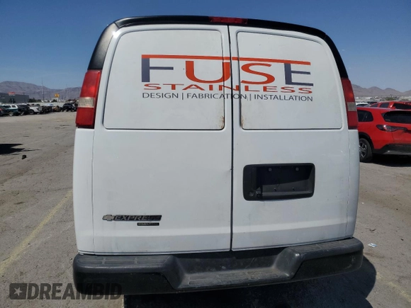 2016 Chevrolet Express Cargo with VIN 1GCWGAFF5G1190275, listed as a Copart auction lot 54185295 with 103,253 mi miles and Salvage title. Bid and sale history available at DreamBid. Image 6.