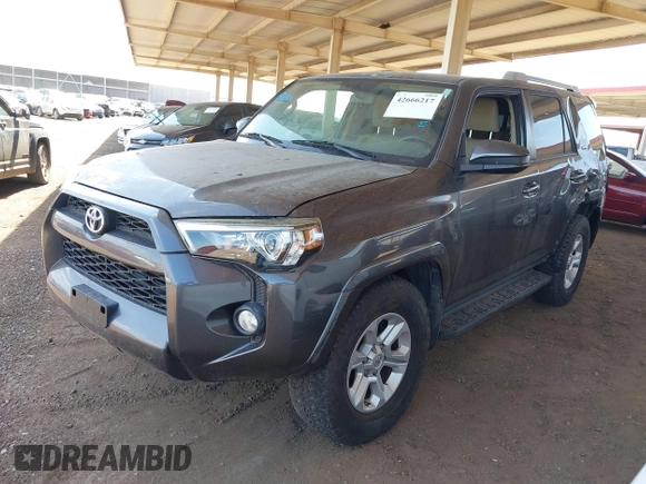 2018 Toyota 4Runner SR5 with VIN JTEBU5JR0J5516950, listed as a IAAI auction lot 42666217 with 75,729 mi miles and . Bid and sale history available at DreamBid. Image 17.