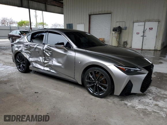 2021 Lexus IS 350 F Sport with VIN JTHGZ1B26M5040518, listed as a Copart auction lot 55793755 with 42,837 mi miles and Salvage title. Bid and sale history available at DreamBid. Image 4.