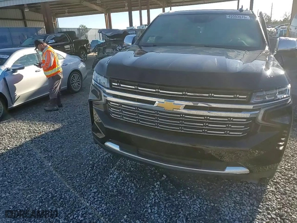 2023 Chevrolet Suburban Premier with VIN 1GNSCFKD4PR192684, listed as a Copart auction lot 45593075 with 47,371 mi miles and Salvage Title. Bid and sale history available at carsss.com. Image 15.