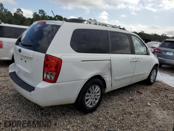 2012 Kia Sedona LX with VIN KNDMG4C70C6463772, listed as a Copart auction lot 63697464 with 72,637 mi miles and Salvage Title. Bid and sale history available at carsss.com. Image 3.