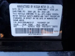 2018 Infiniti Q50 3.0t LUXE with VIN JN1EV7AR9JM432127, listed as a Copart auction lot 87261304 with Not Provided miles and Salvage Title. Bid and sale history available at carsss.com. Image 12.