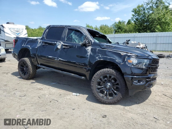 2022 Ram 1500 Big Horn with VIN 1C6SRFFT5NN200831, listed as a Copart auction lot 60857395 with 41,481 mi miles and Salvage title. Bid and sale history available at DreamBid. Image 4.