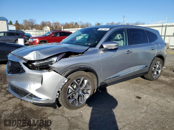 2022 Acura MDX w/Technology Package with VIN 5J8YE1H40NL020077, listed as a Copart auction lot 81821444 with 36,671 mi miles and Salvage Title. Bid and sale history available at carsss.com. Image 1.
