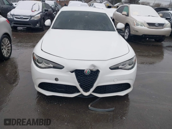 2017 Alfa Romeo Giulia with VIN ZARFAEBN5H7540188, listed as a IAAI auction lot 41619098 with 106,512 mi miles. Bid and sale history available at carsss.com. Image 6.