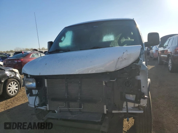 2017 GMC Savana Cargo Van with VIN 1GTW7AFF3H1283443, listed as a Copart auction lot 76505454 with 0 mi miles and Salvage Title. Bid and sale history available at carsss.com. Image 5.