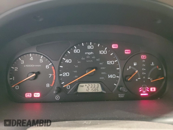 2000 Honda Accord SE with VIN 1HGCG6693YA047287, listed as a Copart auction lot 56838525 with 121,585 mi miles and Non repairable. Bid and sale history available at DreamBid. Image 9.