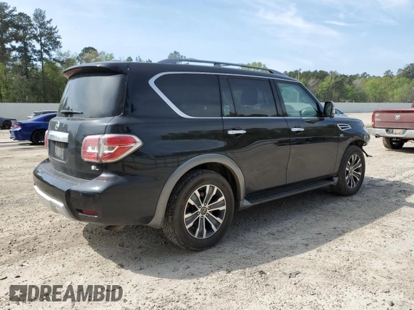 2018 Nissan Armada SV with VIN JN8AY2ND7J9059858, listed as a Copart auction lot 50140715 with 107,126 mi miles and Salvage Title. Bid and sale history available at carsss.com. Image 3.