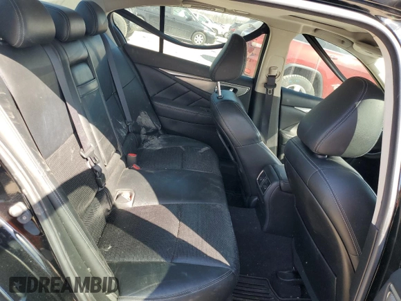 2016 Infiniti Q50 Red Sport 400 with VIN JN1FV7AR9GM451550, listed as a Copart auction lot 48861705 with 76,572 mi miles and Salvage Title. Bid and sale history available at DreamBid. Image 10.