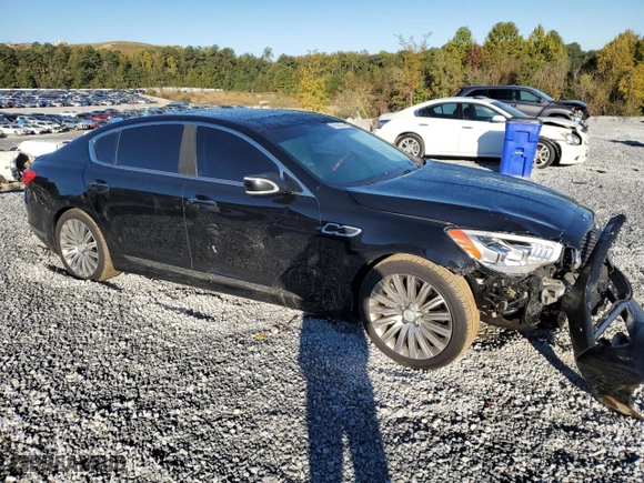 2015 Kia K900 Premium with VIN KNALU4D46F6027079, listed as a Copart auction lot 76315024 with 107,908 mi miles and Salvage Title. Bid and sale history available at carsss.com. Image 4.