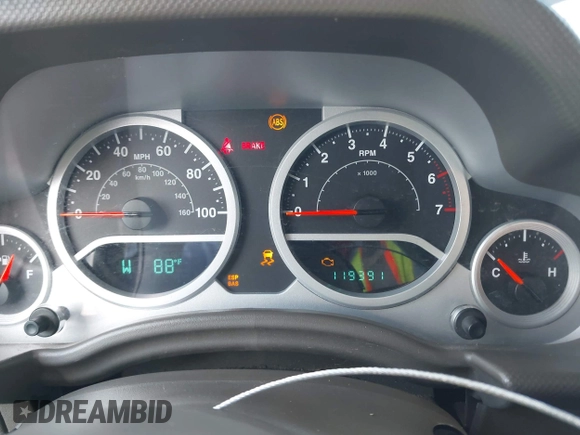 2010 Jeep Wrangler Sport with VIN 1J4AA2D17AL126737, listed as a IAAI auction lot 42237596 with 119,391 mi miles and . Bid and sale history available at carsss.com. Image 7.