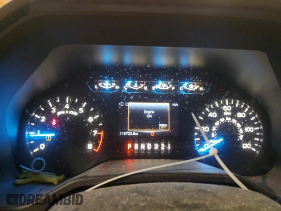 2015 Ford F-150 XLT with VIN 1FTEX1E8XFKF04042, listed as a Copart auction lot 50304345 with 115,702 mi miles and Salvage Title. Bid and sale history available at DreamBid. Image 9.