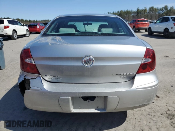 2006 Buick LaCrosse CX with VIN 2G4WC552661224651, listed as a Copart auction lot 51497045 with 143,202 mi miles and Salvage Title. Bid and sale history available at carsss.com. Image 6.
