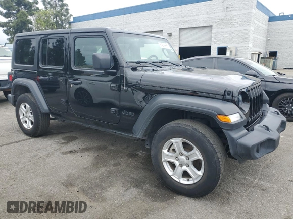 2022 Jeep Wrangler Unlimited Willys with VIN 1C4HJXDN8NW263081, listed as a Copart auction lot 54544895 with 34,239 mi miles and Salvage Title. Bid and sale history available at DreamBid. Image 4.