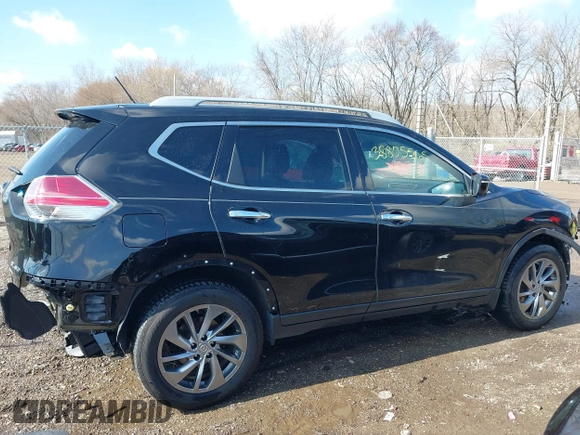 2015 Nissan Rogue SL with VIN 5N1AT2MV8FC899383, listed as a IAAI auction lot 38805565 with 95,236 mi miles and . Bid and sale history available at carsss.com. Image 14.
