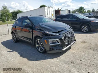 2021 Hyundai Kona Ultimate with VIN KM8K5CA54MU643998, listed as a Copart auction lot 59370584 with 33,087 mi miles and Salvage Title. Bid and sale history available at carsss.com. Image 4.