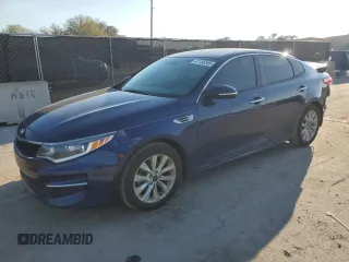 2018 Kia Optima LX with VIN 5XXGT4L35JG254628, listed as a Copart auction lot 47185345 with 103,405 mi miles and Salvage title. Bid and sale history available at DreamBid. Image 1.