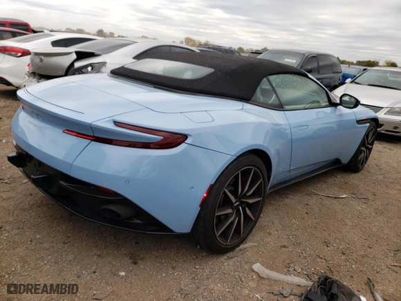 2019 Aston Martin DB11 with VIN SCFRMFCW3KGM05215, listed as a Copart auction lot 63806262 with 10,418 mi miles. Bid and sale history available at carsss.com. Image 4.