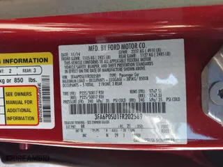 2015 Ford Fusion Energi Titanium with VIN 3FA6P0SU1FR202589, listed as a IAAI auction lot 41774824 with 93,000 mi miles. Bid and sale history available at carsss.com. Image 9.