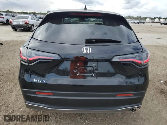 2024 Honda HR-V Sport with VIN 3CZRZ1H57RM755590, listed as a Copart auction lot 88978895 with 5,049 mi miles and Salvage Title. Bid and sale history available at carsss.com. Image 6.