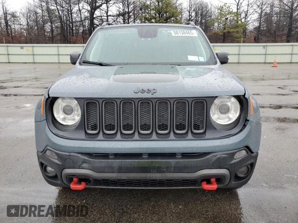 2018 Jeep Renegade Trailhawk with VIN ZACCJBCB1JPG82918, listed as a Copart auction lot 50138465 with 57,766 mi miles and Salvage Title. Bid and sale history available at carsss.com. Image 5.