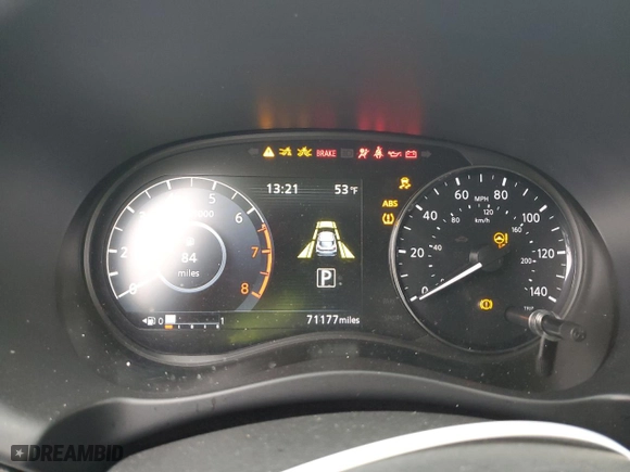 2021 Nissan Kicks SR with VIN 3N1CP5DV0ML503213, listed as a Copart auction lot 45063555 with 71,177 mi miles and Salvage Title. Bid and sale history available at carsss.com. Image 9.