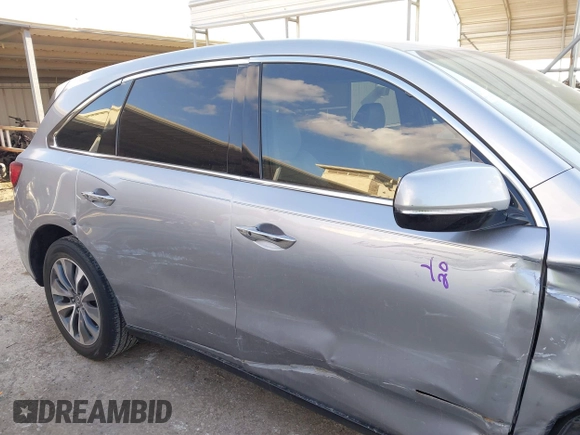 2016 Acura MDX w/Tech with VIN 5FRYD3H4XGB021609, listed as a IAAI auction lot 41459777 with 103,294 mi miles. Bid and sale history available at carsss.com. Image 13.