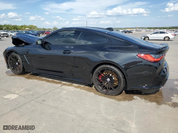 2023 BMW M4 Competition with VIN WBS33AZ05PCM90580, listed as a Copart auction lot 69255834 with 0 mi miles and Salvage Title. Bid and sale history available at carsss.com. Image 2.