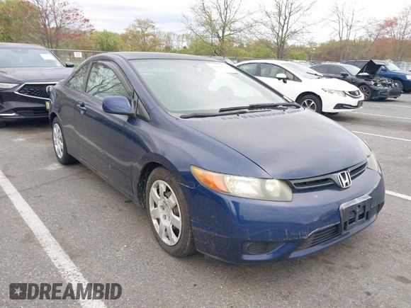 2008 Honda Civic Cpe LX with VIN 2HGFG12608H530474, listed as a IAAI auction lot 42084035 with 182,037 mi miles. Bid and sale history available at carsss.com. Image 1.