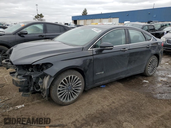 2018 Ford Fusion Hybrid Titanium with VIN 3FA6P0RU4JR206232, listed as a Copart auction lot 43419565 with 92,565 mi miles and Salvage Title. Bid and sale history available at carsss.com. Image 1.